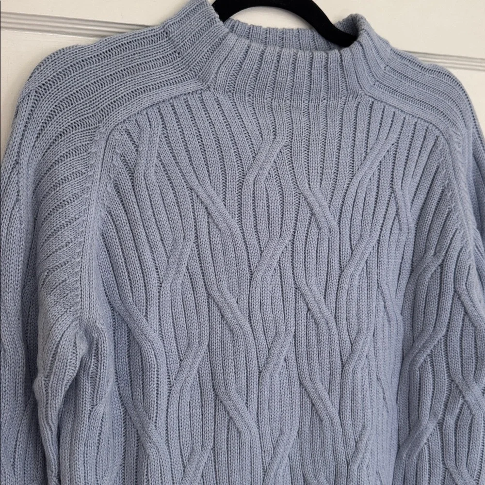 Mango Basics Light Blue Knit Sweater - Picture 4 of 6